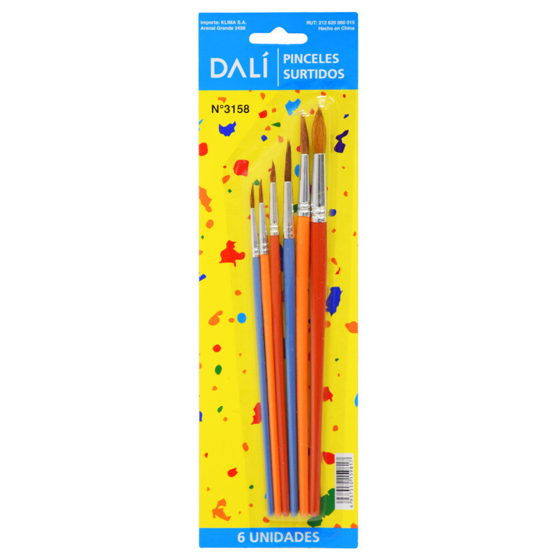 Pinceles Surtidos x6 Dalí #PINCELES SURTIDOS X6 DALI