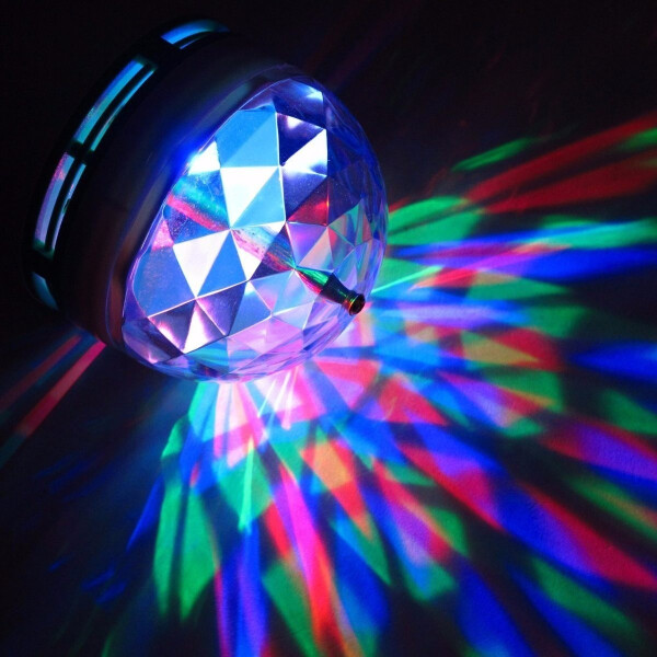 Lámpara Luz Led Luces Rgb Bola Giratoria Colores Discoteca Lámpara Luz Led Luces Rgb Bola Giratoria Colores Discoteca