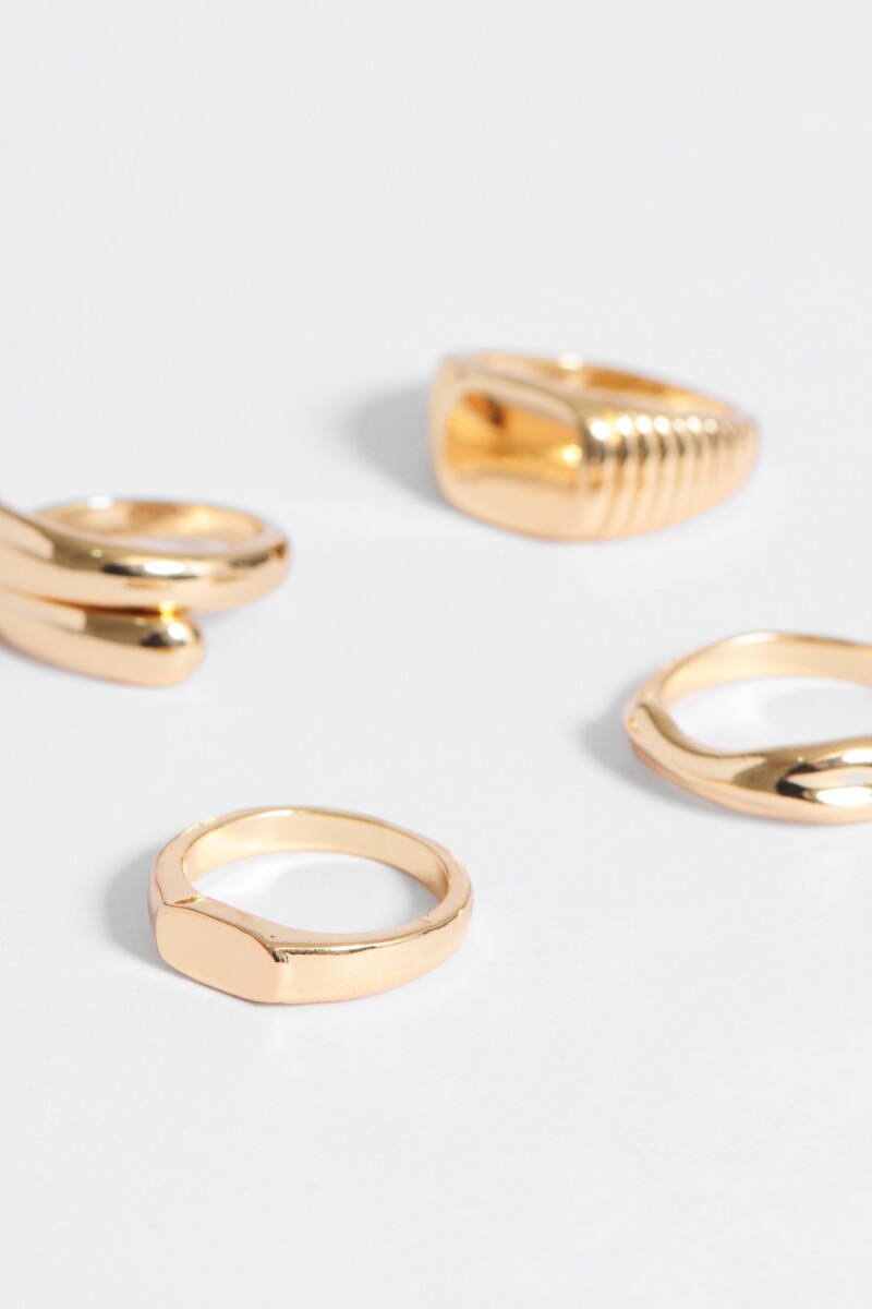 Set anillos dorado