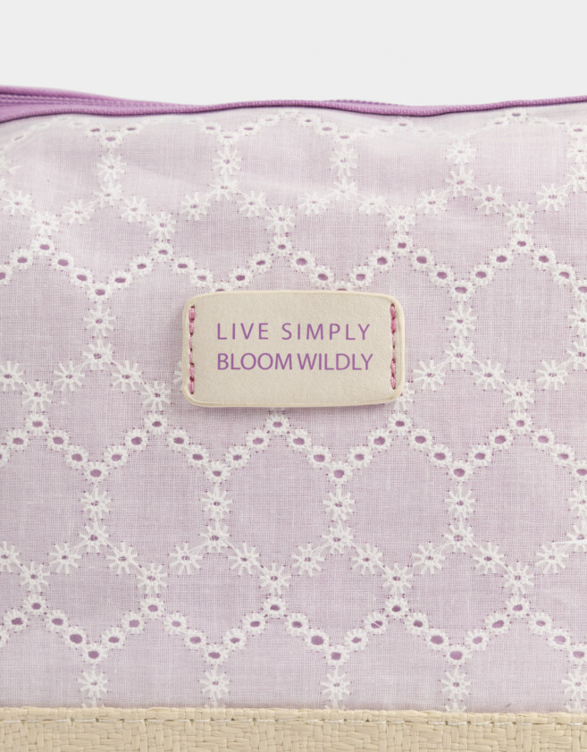 Porta Cosméticos Estampados Porta Cosméticos "live Simply" - Naranja Durazno