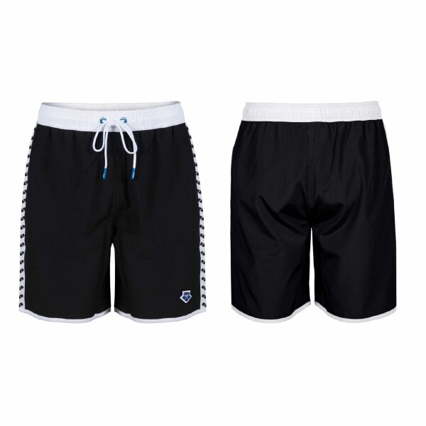 Bermuda Short Largo De baño Playa Deportivo Unisex Arena Icons Team Stripe Negro