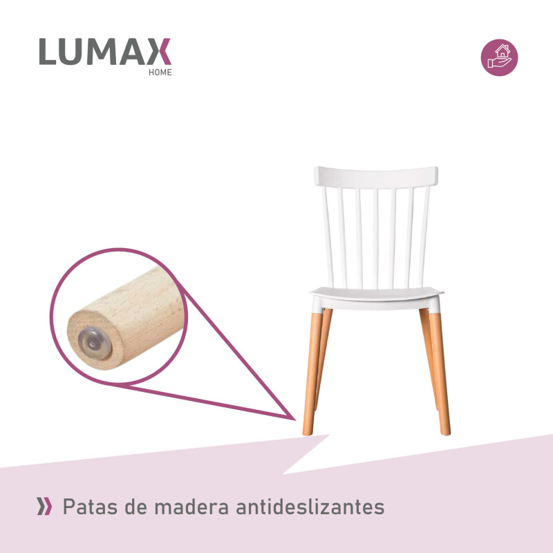 Silla Lizzy Lumax de comedor resistente Blanco