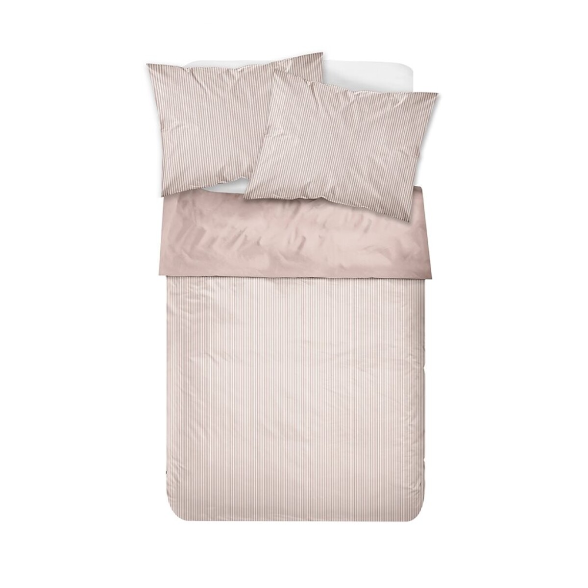 JUEGO DE SABANAS ALGODON 180H FULL 140x190+30CM RAYAS ROSA 