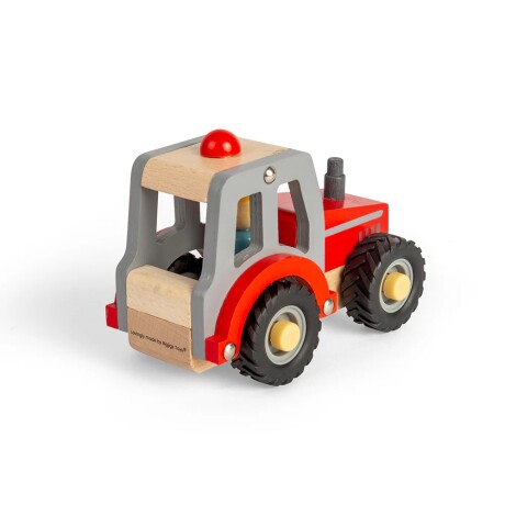 Mini Tractor de madera rojo