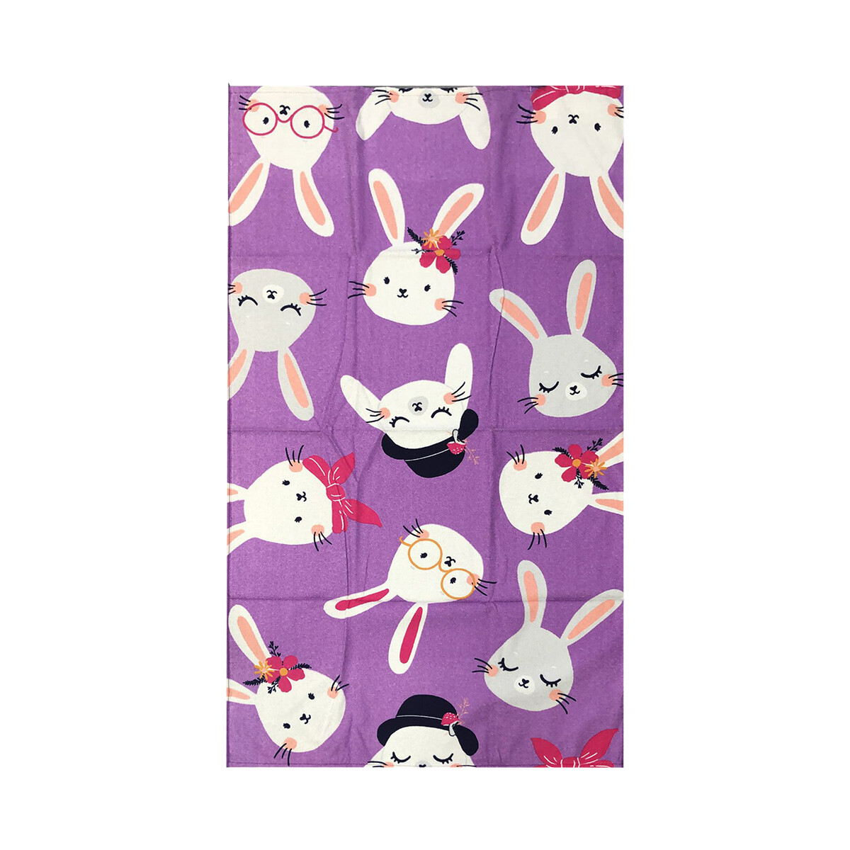 Toalla Infantil Playera Felpa Varios Diseños 70 x 130 cm 100% Algodón - Conejos 