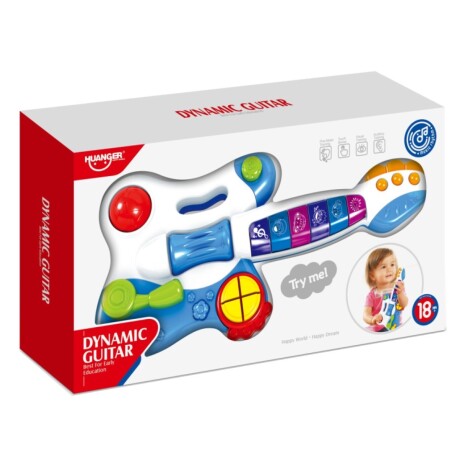 Juguete Guitarra Eléctrica Infantil Huanger CELESTE