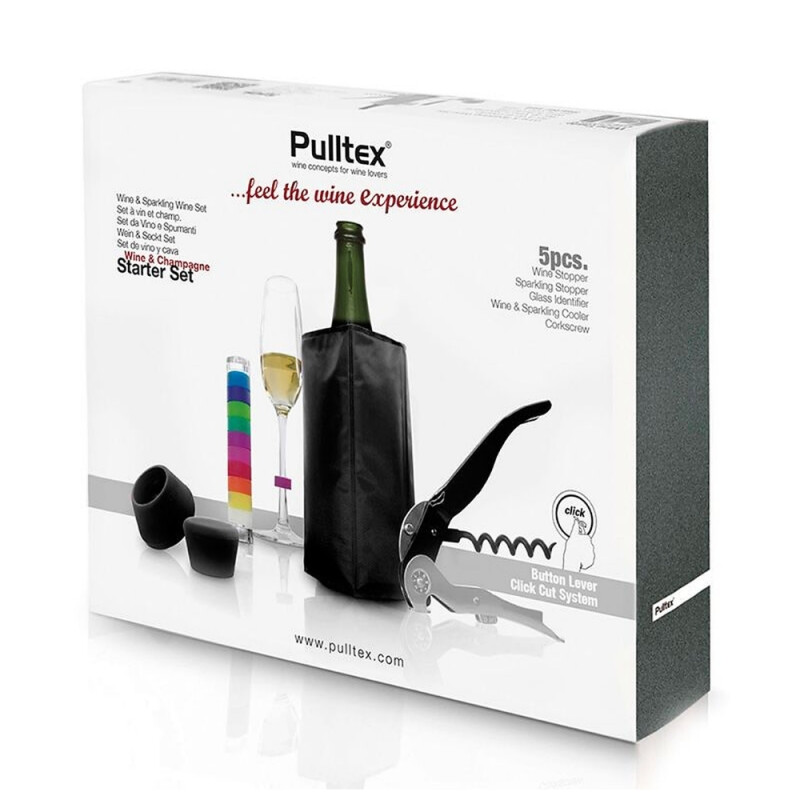 Pulltex Set Vino Espumante Negro Pulltex Set Vino Espumante Negro
