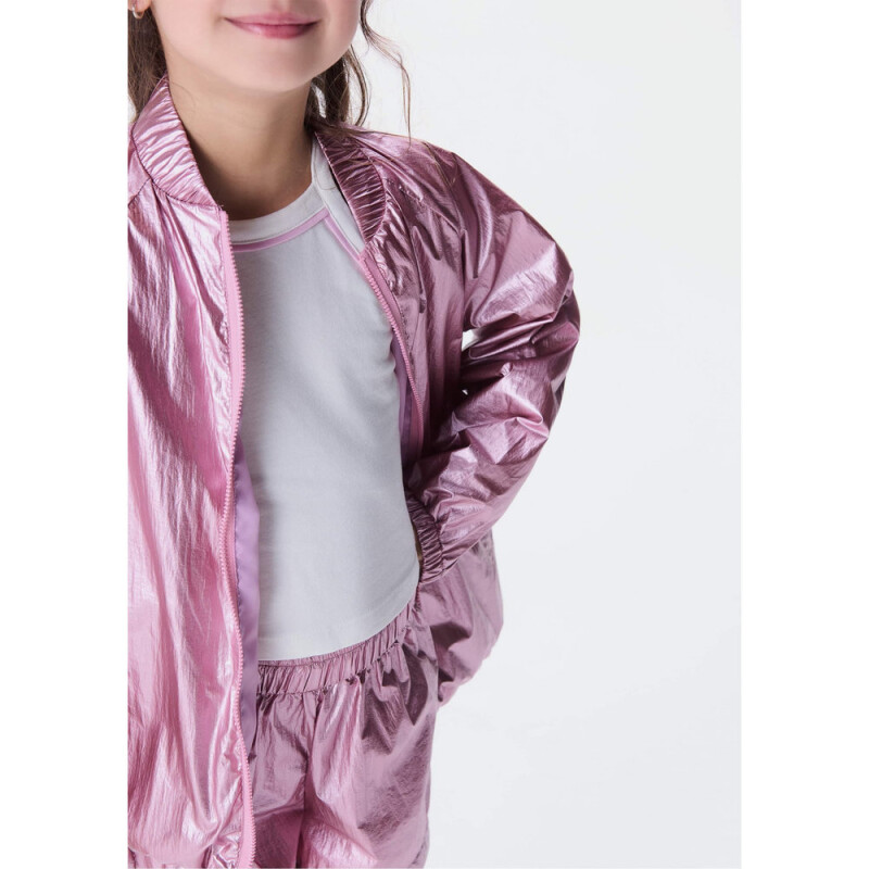 JAQUETA FEM ROSA/GRAFITO