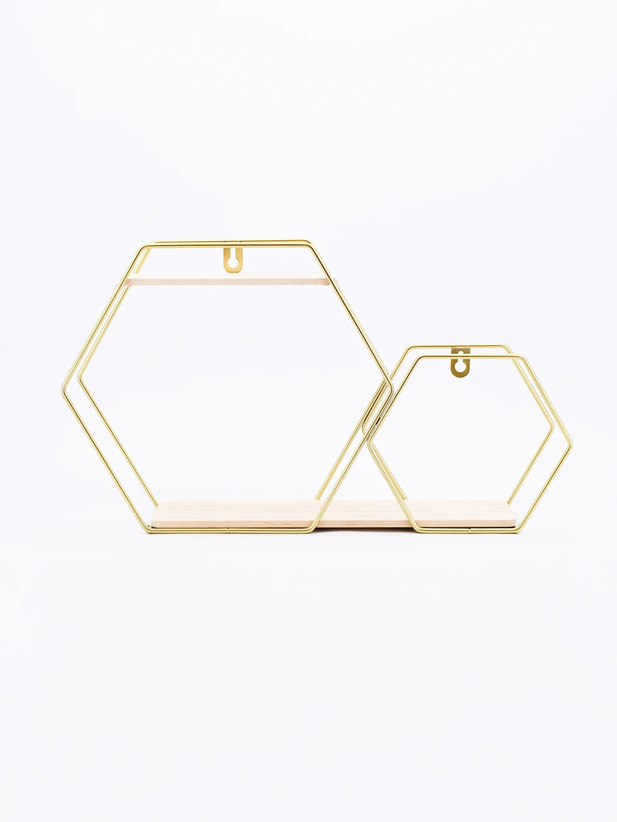 ESTANTERIA HEXA - DORADO 