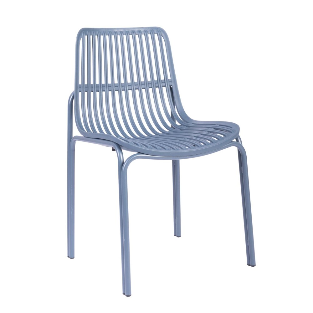 SILLA DE COMEDOR POLIPROPILENO AZUL LISA