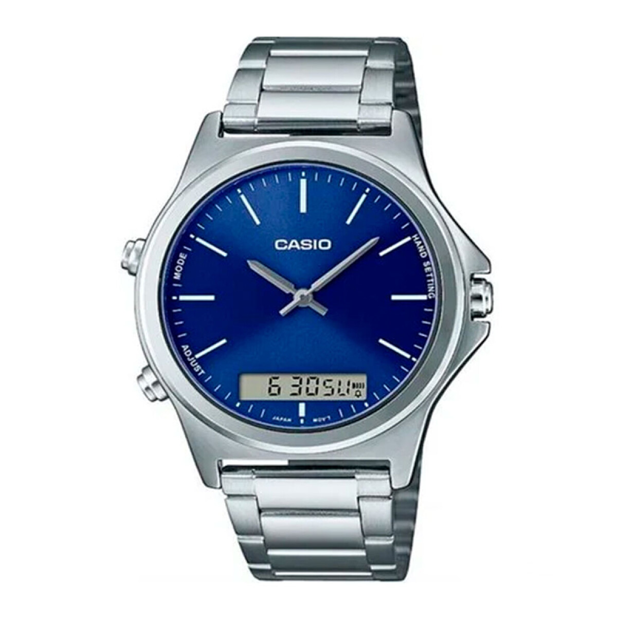Reloj de Caballero en Acero Inoxidable - Con Fondo Azul 