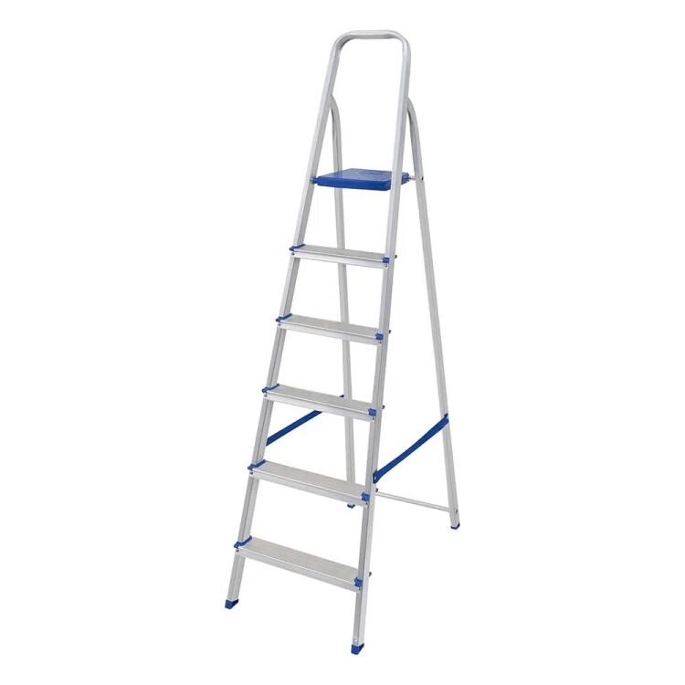 ESCALERA MOR ALUMINIO 6 PELDAÑOS 120 CM ESCALERA MOR ALUMINIO 6 PELDAÑOS 120 CM