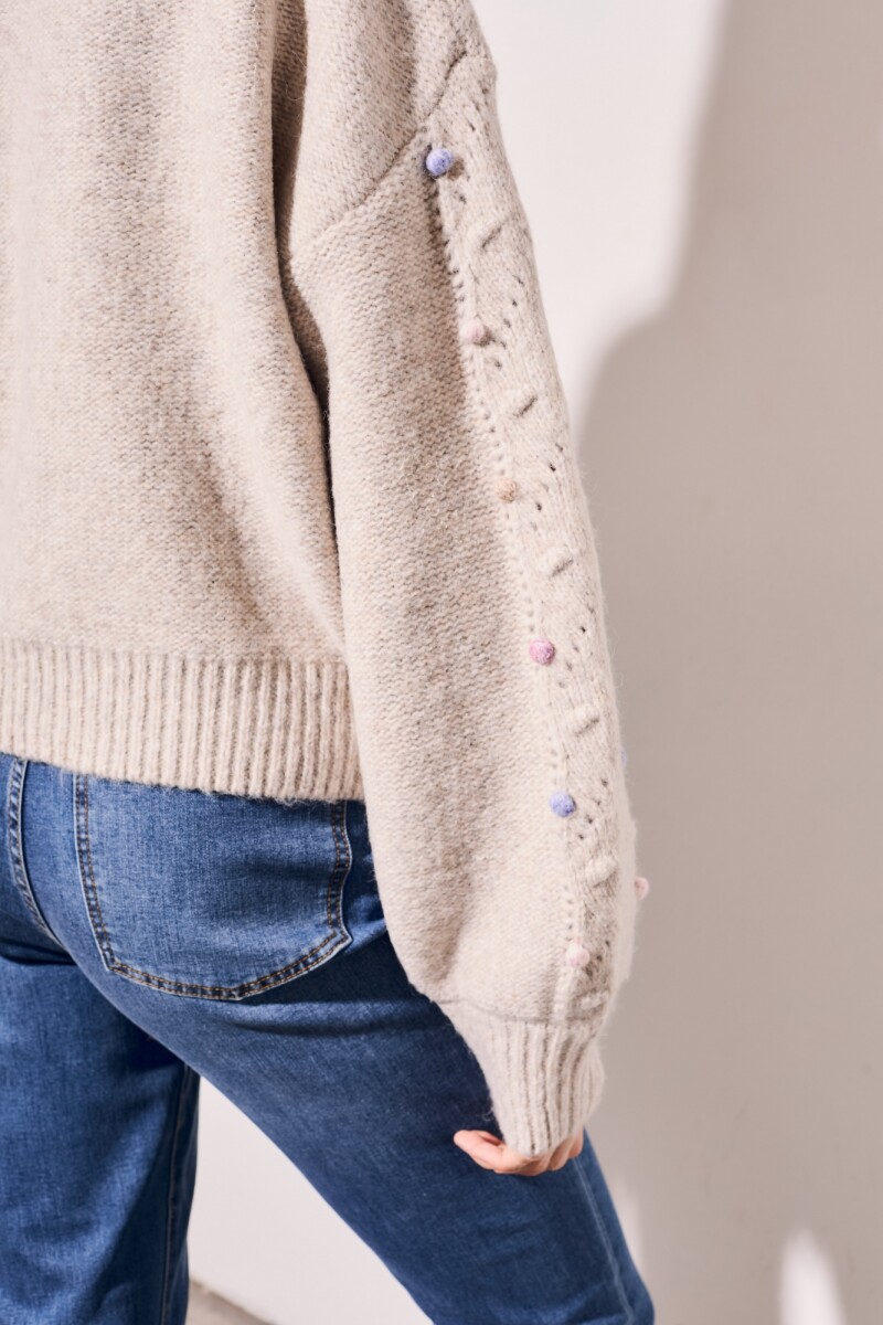 Sweater Texturado Beige Melange