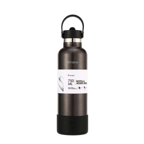 Botella Térmica Con Pico 750Ml. Negro Metalizado
