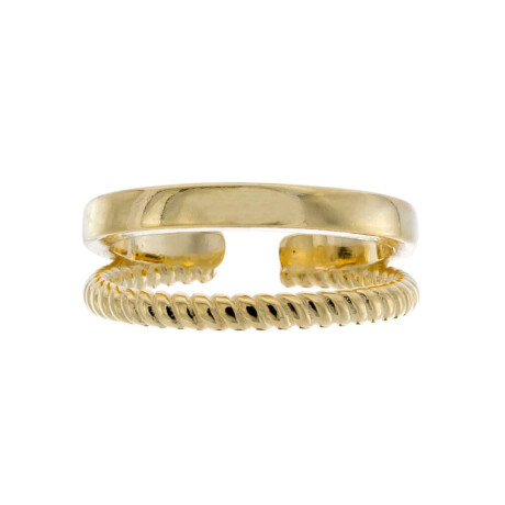 Anillo De Plata 925 Con Baño De Oro Amarillo