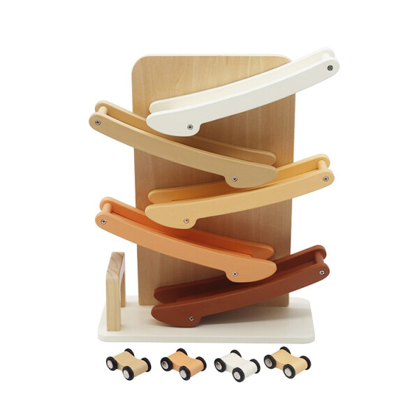 PISTA DE AUTOS MADERA POR GRAVEDAD DESLIZANTE PISTA DE AUTOS MADERA POR GRAVEDAD DESLIZANTE