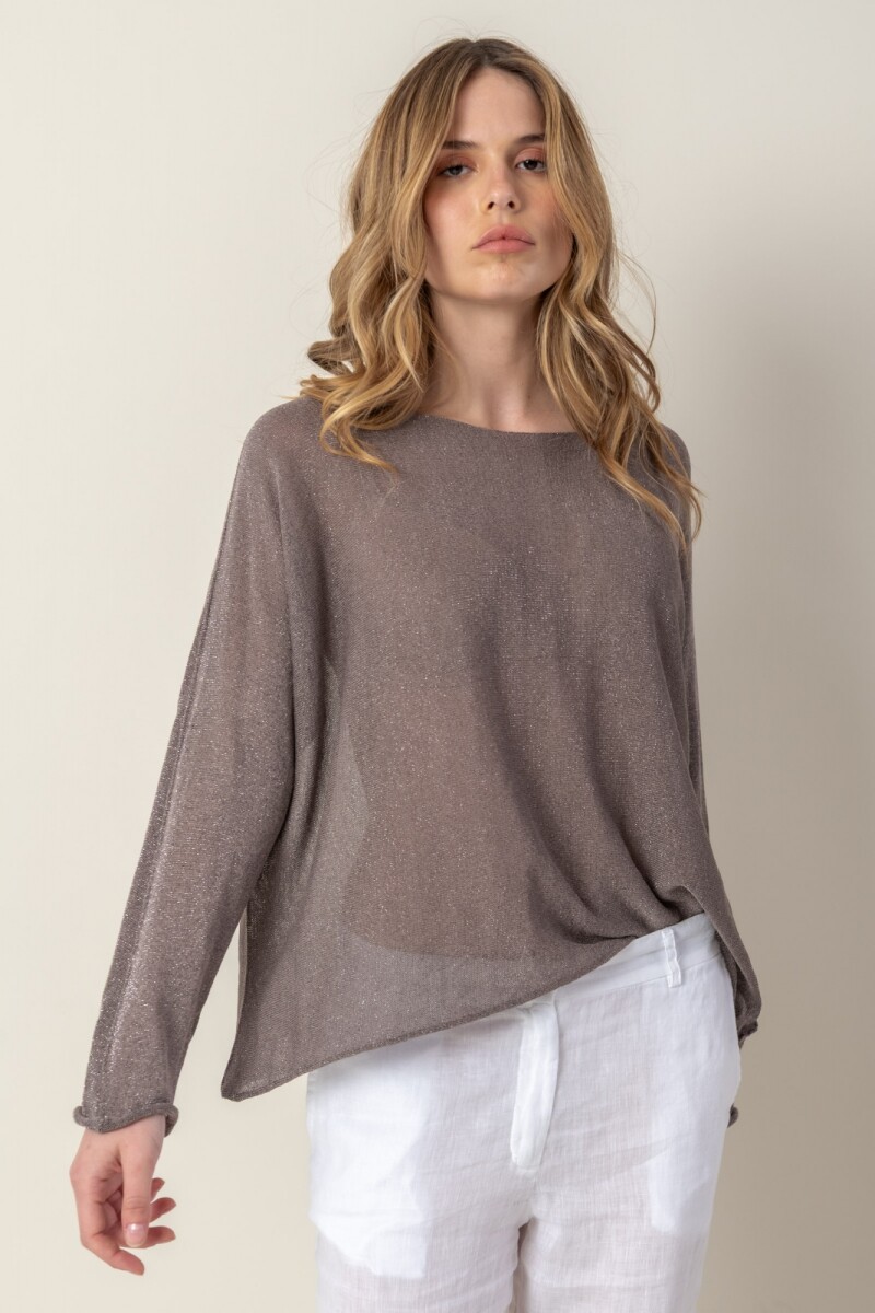 Sweater lurex - Gris 
