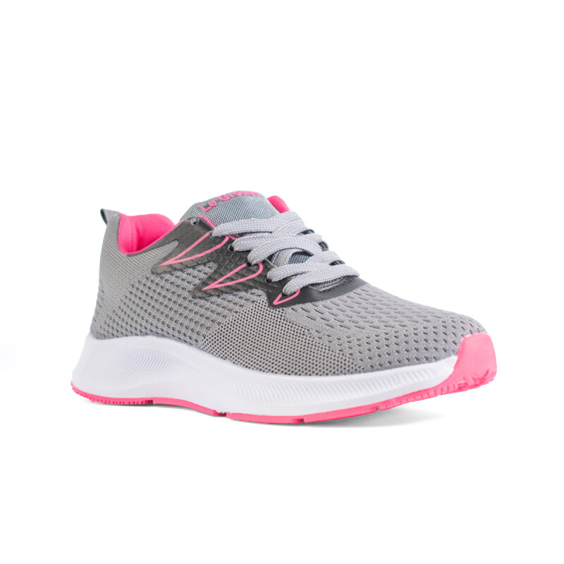 Calzado Deportivo Dama Le Groupe Grey Fuxia Black