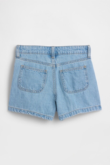 Short Pollera Denim Niña Light Wash