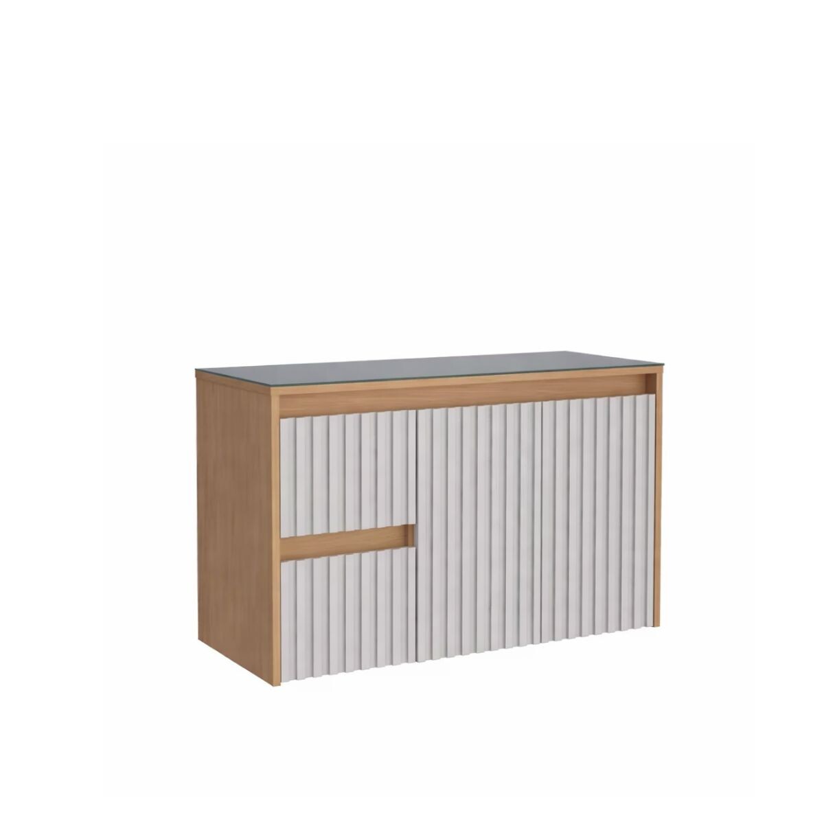Mueble De Baño Suspendido Sakura Beige 90 Cm Sin Bacha 