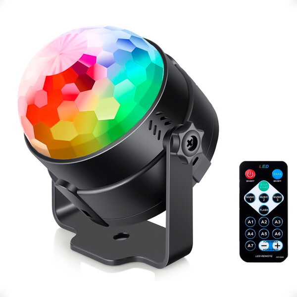 Bola De Luces Led Rgb Audioritmica Discoteca Con Control Bola De Luces Led Rgb Audioritmica Discoteca Con Control