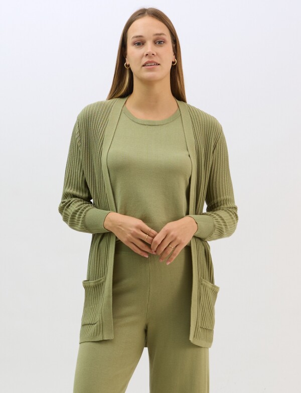 Cardigan Abierto OLIVA
