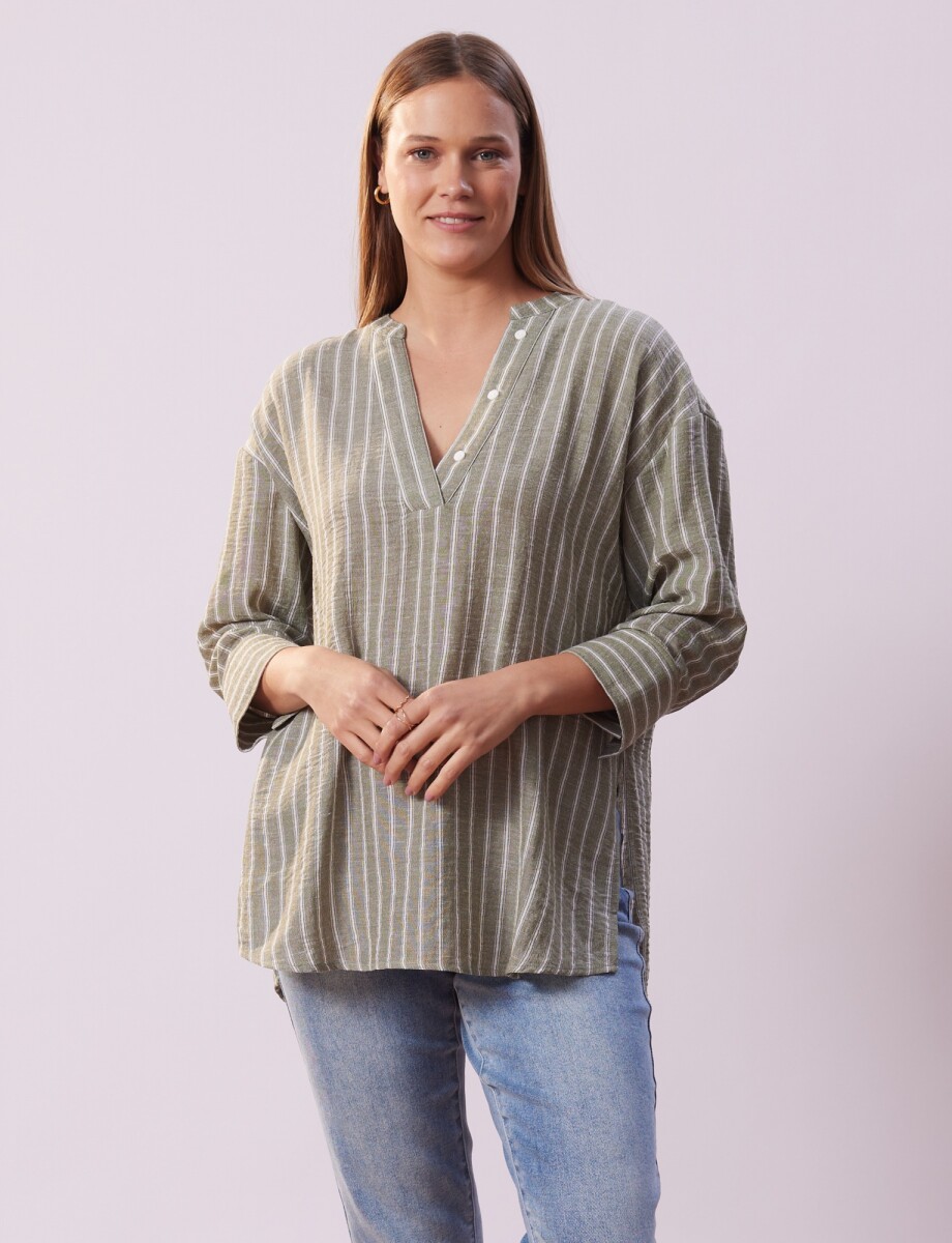 Blusa Lineas - Verde/multi 