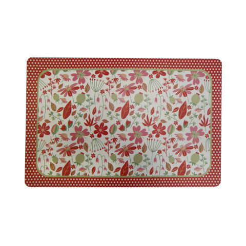 Individual Rectangular Varios Diseños 47 x 27 cm BCO C/HOJAS