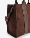 Shopper Cartera Shopper Combinada - Marron Chocolate