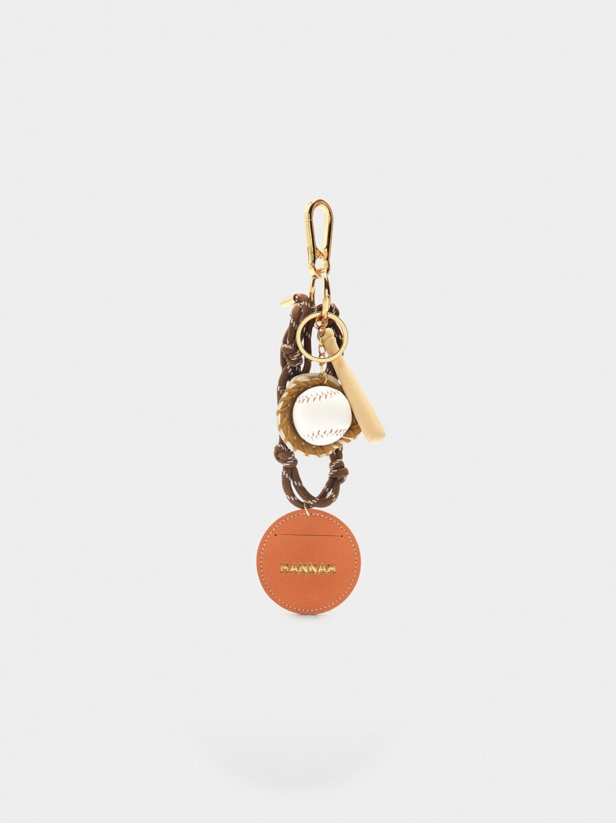 Llavero Charm De Béisbol - multicolor 
