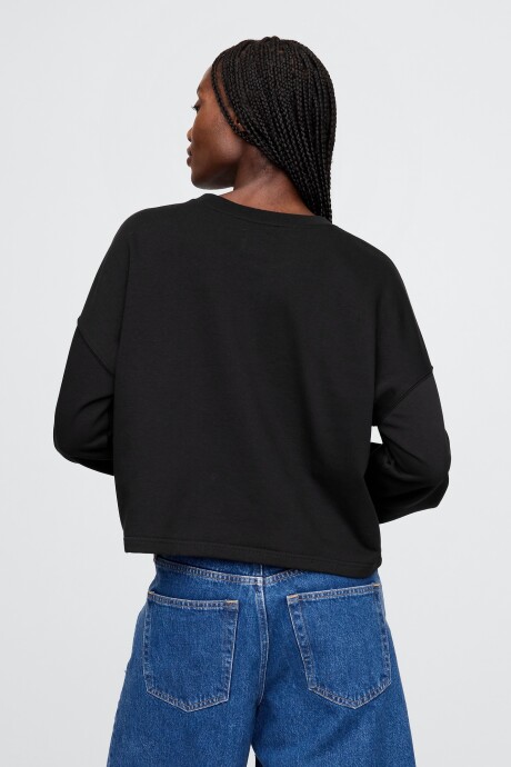 Canguro Logo Gap Sin Felpa Mujer True Black