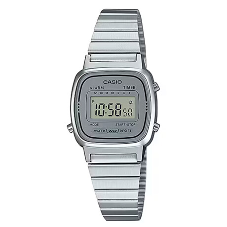 Reloj CASIO RETRO LA670WA-7DF Acero Plateado Esfera 24mm 0