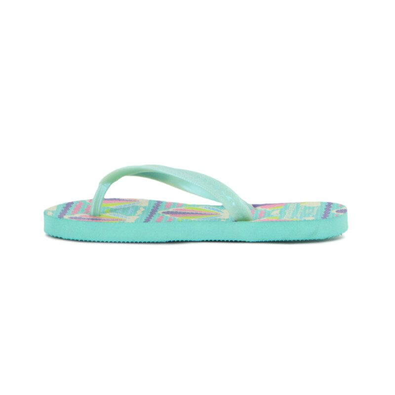 Tropical Brasil Ojota Infantil De Niña - Aguamarina/turquesa Aguamarina-turquesa