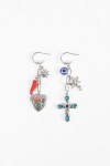 Caravanas dijes fancy plateado
