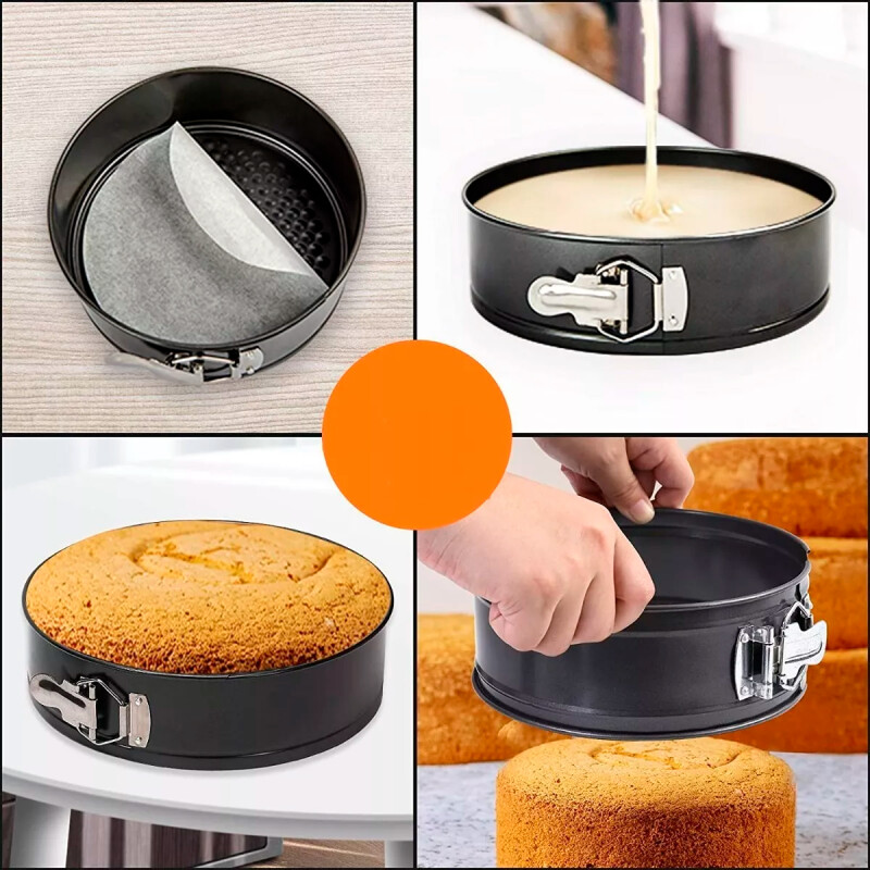 Tortera antiadherente fondo desmontable 26x7 cm NEGRO