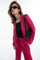 Blazer de lino fucsia