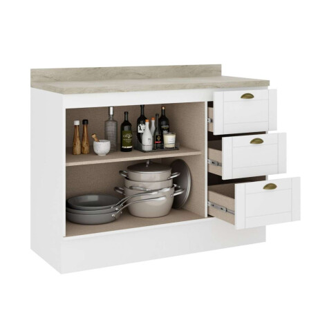 Bajo Mesada Americana 120cm Blanco