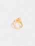 Anillos Medianos y Grandes Con corazón Anillo Grande Con Corazón Glitter - Dorado Oro Claro