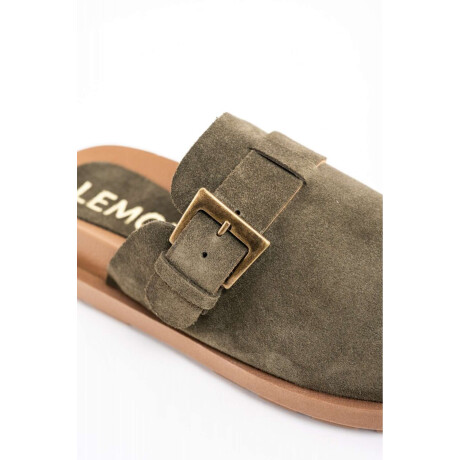 Zueco Gamuza Oliva