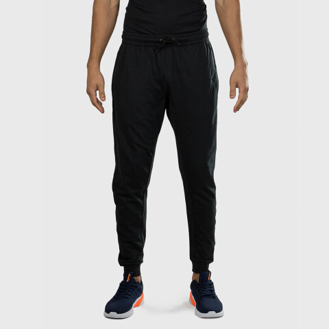 Diadora Hombre Sport Pantalon Terry-BLACK Negro-Negro