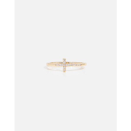 Anillo Con Cruz Dorado