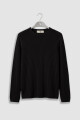 LONG SLEEVE KNITTED SHIRT Black