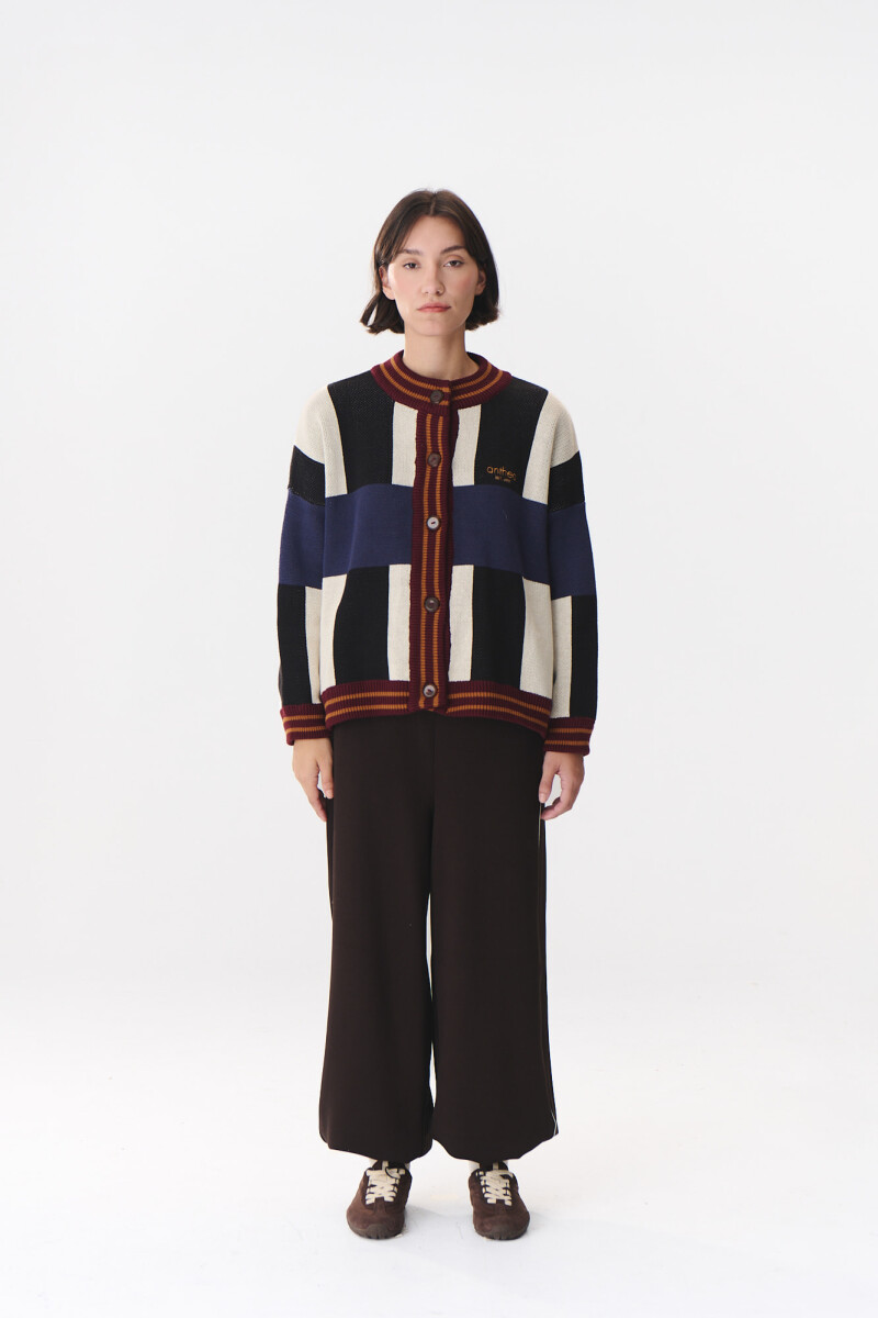 Cardigan Glory Print Negro