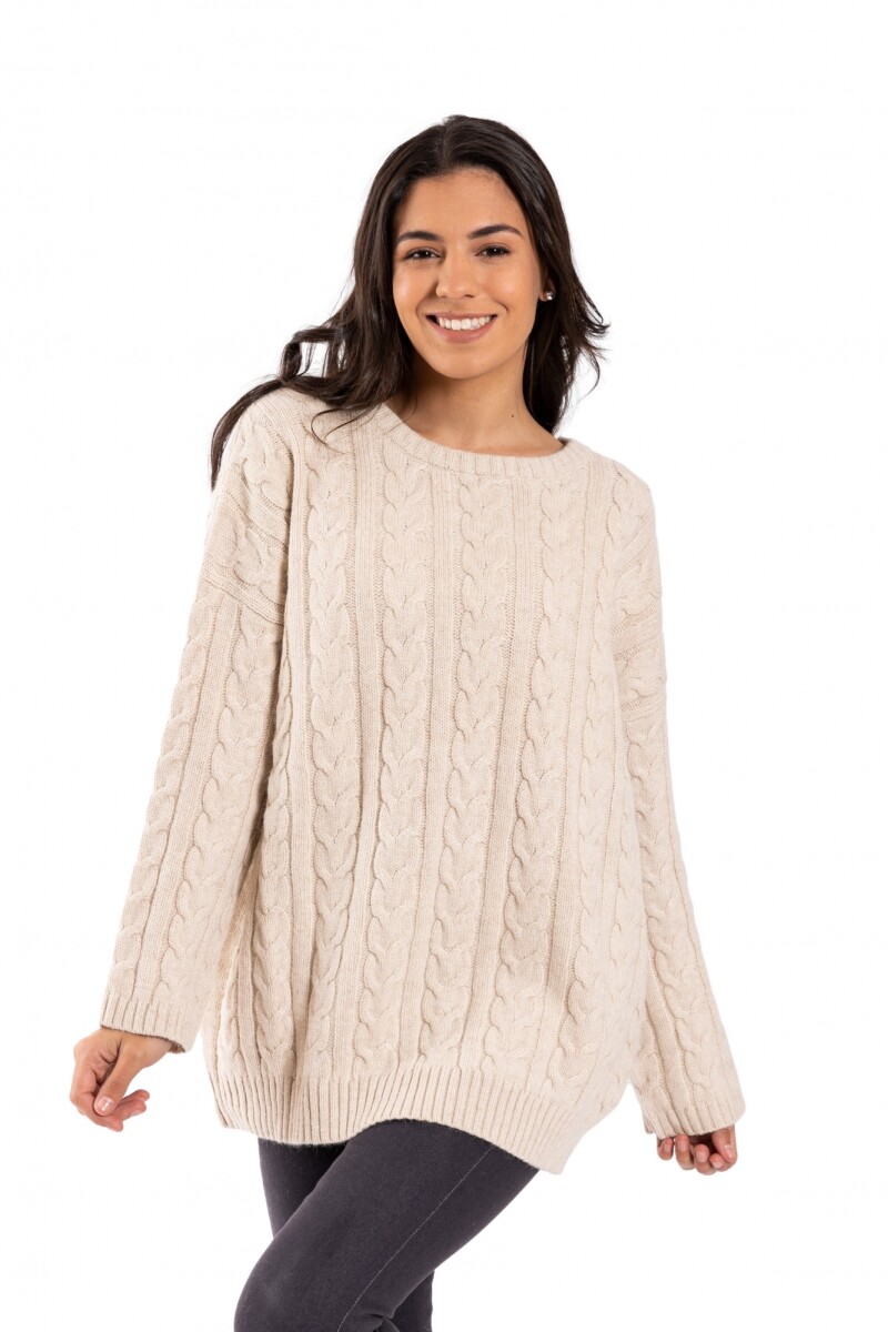CHERRY SWEATER - BEIGE 