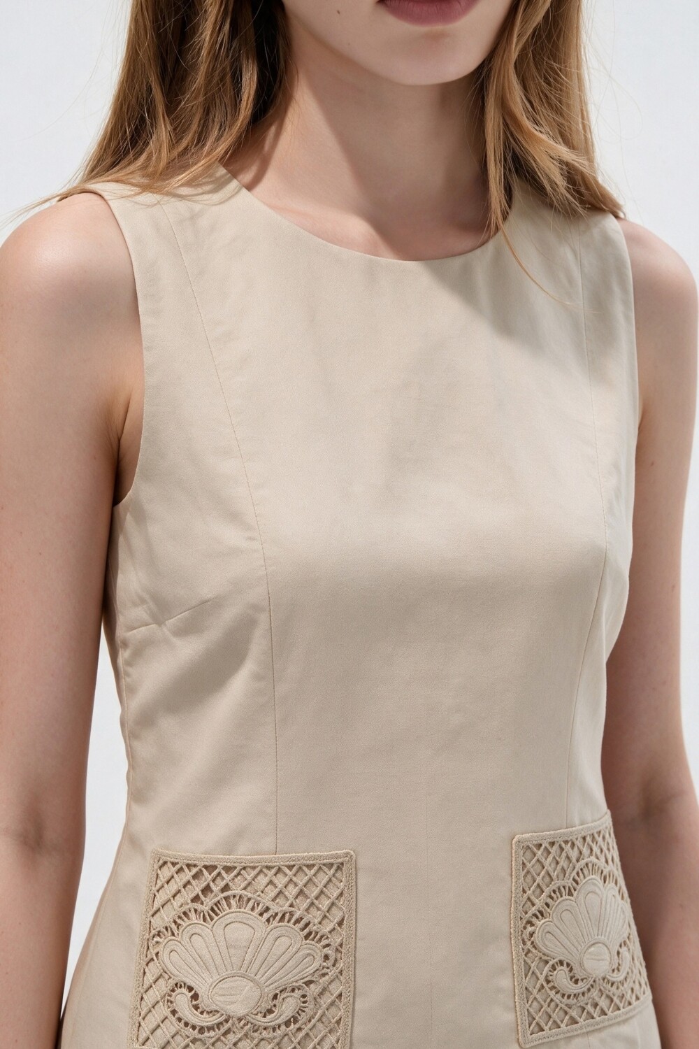 Vestido Noral Beige Claro