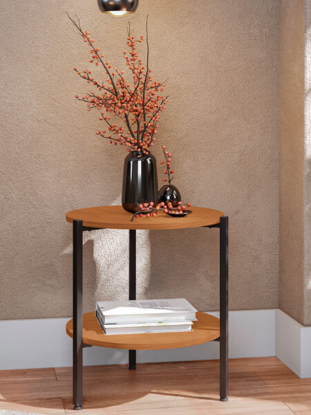 MESITA DE CENTRO INDUSTRIAL NEGRO