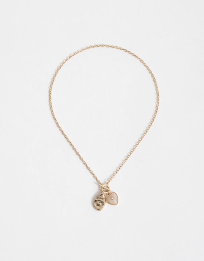 Collares Cortos Con Piedra Natural Collar Corto Con Piedra Natural - Dorado