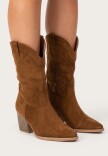 Bota Texana Gamuza Camel