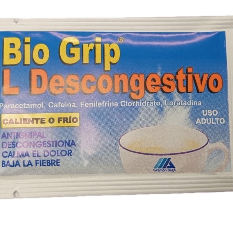 Bio Grip L Descongestivo Soluble 1 Sobre Bio Grip L Descongestivo Soluble 1 Sobre