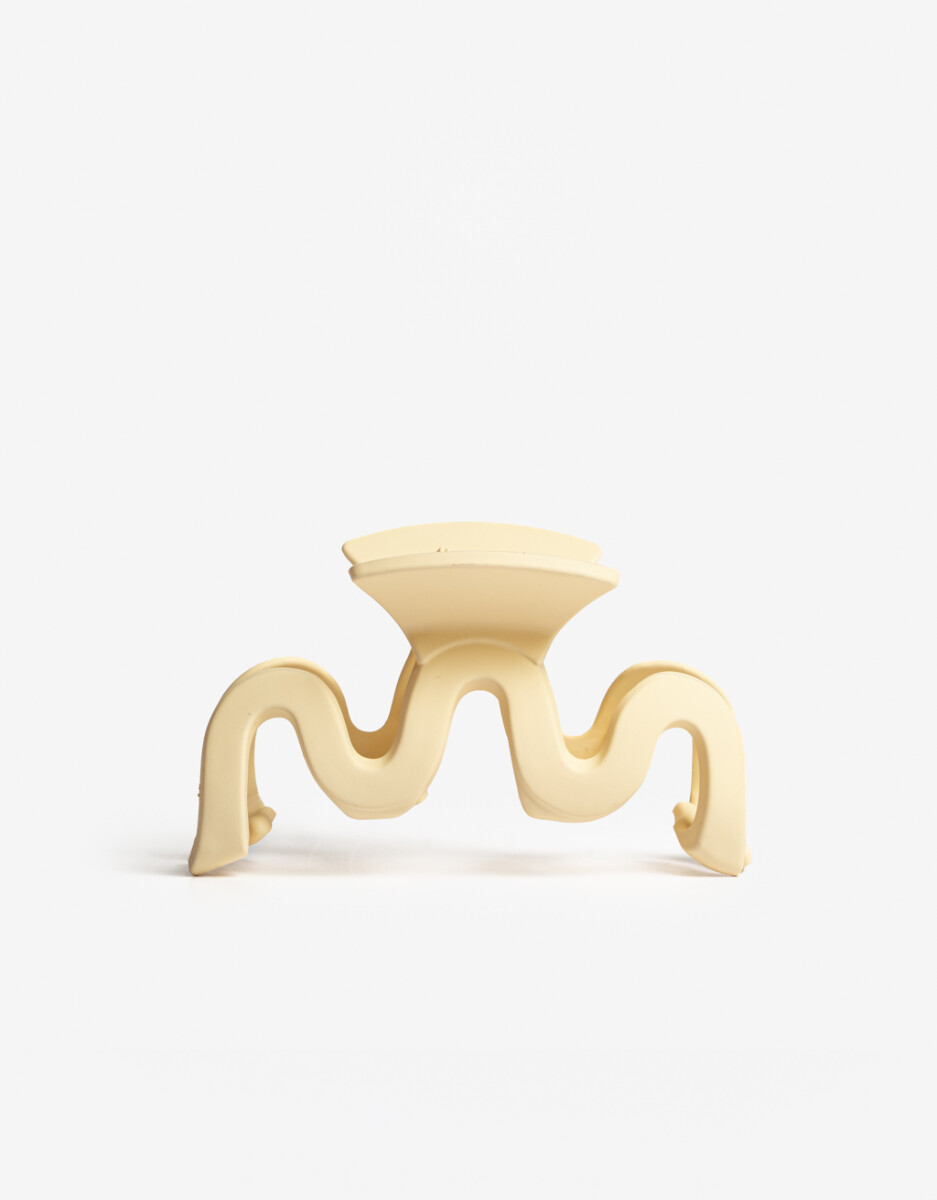 Broche Acrílico Wavy Beige 